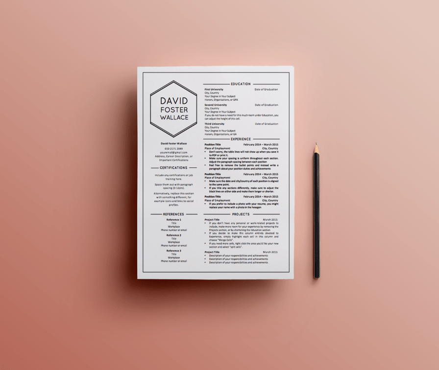 FreshGigs Resume Design